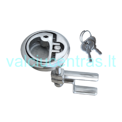 N. plieno įleidžiama pakėlimo rankena su spynele